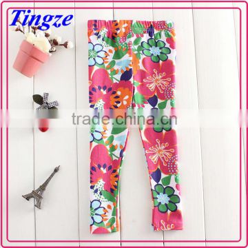 New model cheap Europe and America fashion kids printing pants girls' cotton pants TR-P161