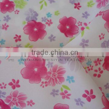 sanded plain peach skin printed dress fabric