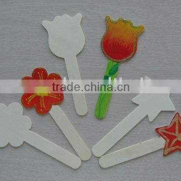 Star,Tulip and 5 petals Flowers Shaped Craft Sticks