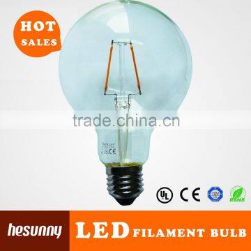 360 degree vintaged CE ROHS 2W 4W globe G95 led bulb 2700K 2 years warranty