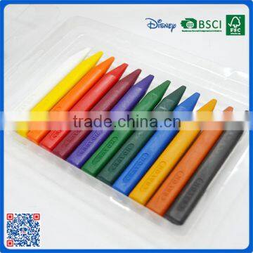2016 Wholesale 12 Colors 3.5 Inch Wax Crayons in Pvc Bag Customized Logo Printed Crayons photo-4