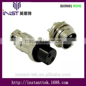 INST GX19 8pin metal srcew waterproof airplug connector