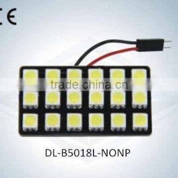 LED Auto Light Dome Lamp No Polarity 18SMD 5050 with CE