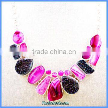 Wholesale Fashion Women's Statement Large Gemstone Necklaces GN-N027