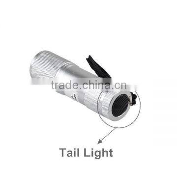 9 LED Energy Saving Lamp Argyle Flashlight Torch Silver photo-2