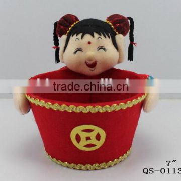 2016 chinese new year decoration items candy basket