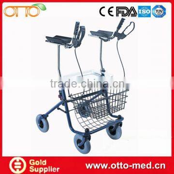 Steel forearm walker rollator