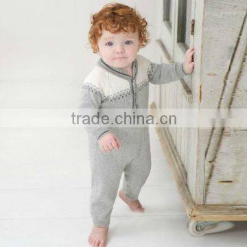 DB296 dave bella autumn cotton infant clothes baby one-piece knit baby romper baby coverall