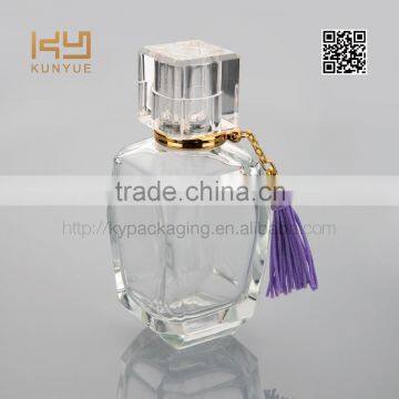 new fashion 50ml glass spray perfume bottle with tassel