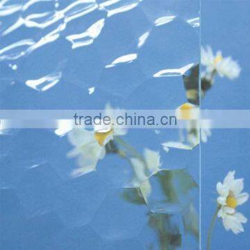 3.5/4/5/5.5mm Clear Water Cube Pattern Glass with CE & ISO9001