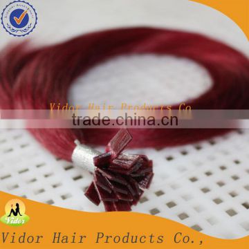 Real human hair extensions flat tip hair