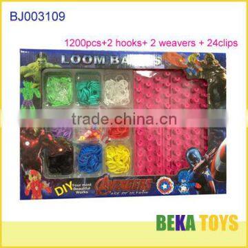 Fashion kids diy twist rubber loom band kit make bracelet bands