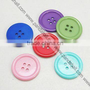 15mm Round Mixed Resinic Button Shirt Buttons(RESI-D030-15mm-M)