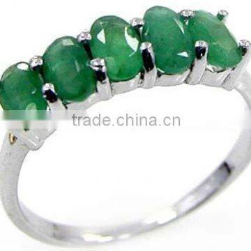 Genuine EMERALD Ring & .925 Sterling silver Ring Online Silver Jewelry Bracelet Wholesale