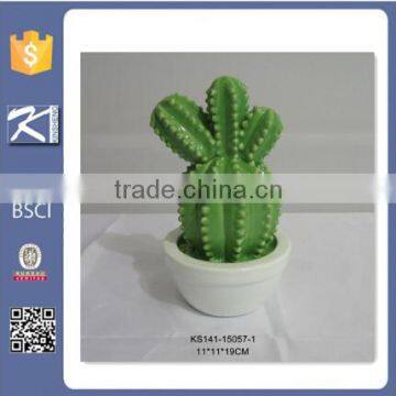 Funny porcelain cactus figurine home decoration