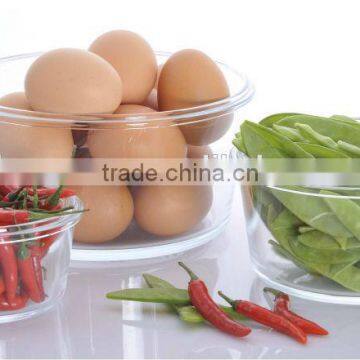 350ML Round Glass Food Container 3 IN 1/Microwavable Round Glass Food Container