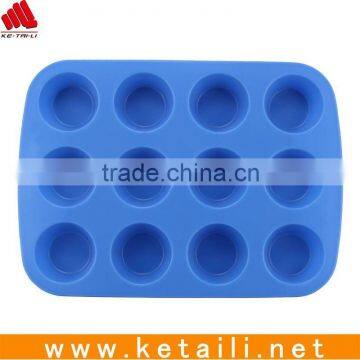 Silicone cakemold, round, 6 cavitities