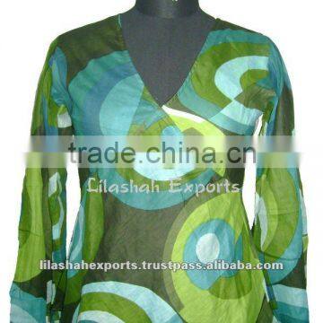 VP2004 Cotton Printed Summer Blouse Buy Tops Online,Women Tops,PrintedTops,Linen Tops Online Shopping at Lilashah Exports