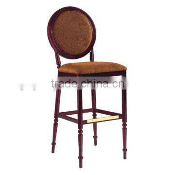 metal wood imitated bar chair with round back