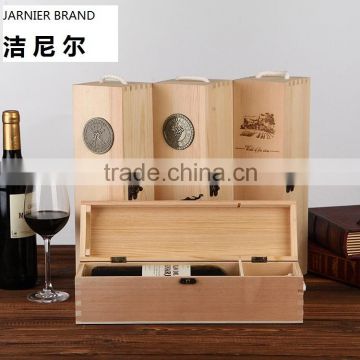 Newest Red Wine Box Cheap Wooden Wine Boxes Pine Wood Wine Boxes