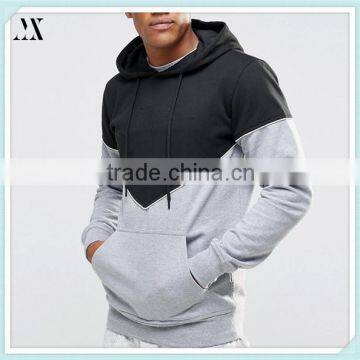 2016 Custom Wholesale Soft Hoodie Cut And Sew Design Drawstring Hood Custom Man Hoodie