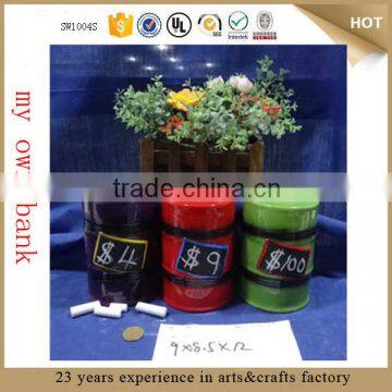 circular cylinder money saving box coin saving box