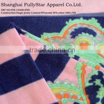 50/50 cotton/modal printed fabric