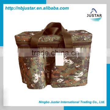 Large Capacity Soft Thermal Insulated Over Shoulder Camo Cooler Bag for Foods Bottles