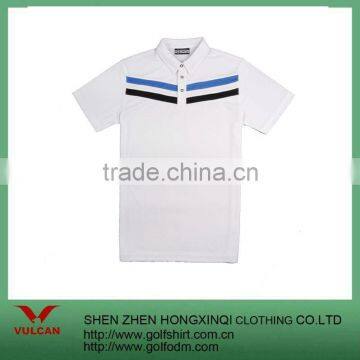 100% Dry Fit Polyester Men Golf Polo Shirts Quick Drying