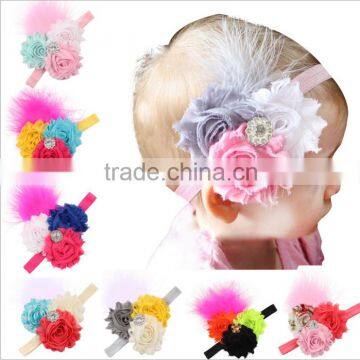 baby headband with feather new design baby headband wholesale