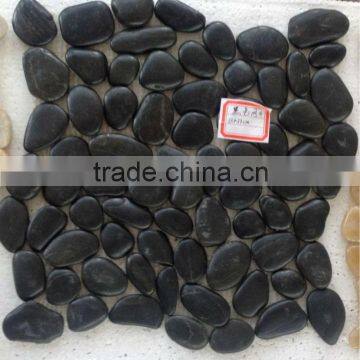 black pebble tiles pebble mosaic