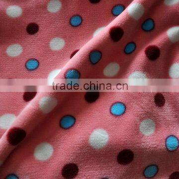 circle design coral fleece fabric