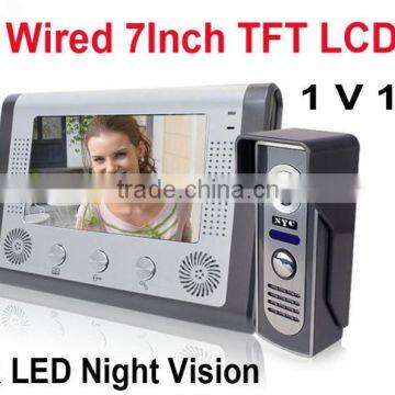 7 inch wired IR LED HD night vision peephole door viewer