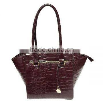 Noble Basket Style ladies hand bag in deep brown