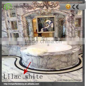 Hot Sale Beautiful White Lilac Marble 24x24 Floor Tiles