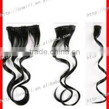 body wave curly black clip in hair extensions