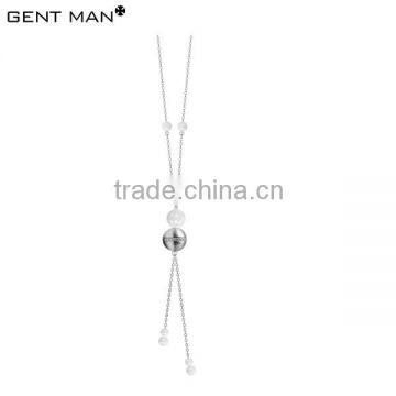 wholesale fashion jewelry ceramic necklace women white stainless steel necklace