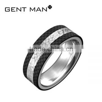 latest high quality carbon fiber man's ring coolman jewelry design