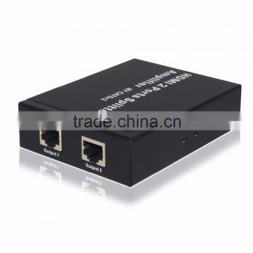 HDMI to UTP Cat5e Cat6 cable extender 1080p extend up to 50m 1x2 HDMI splitter extender