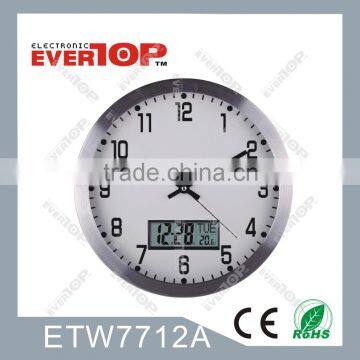 2016 QUARTZ WALL CLOCK WITH INDOOR THERMO ETW7712A