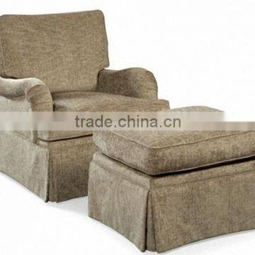 Contemporary Leather /fabric sofas with stool used in living room YG222