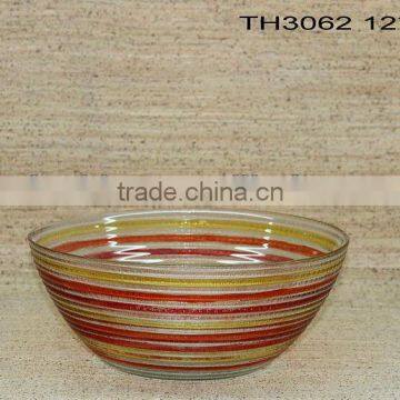 Hand printing glass bowl