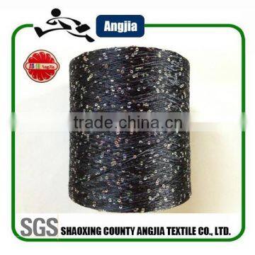 Sequins yarn,sequin blended hand kniting yarn