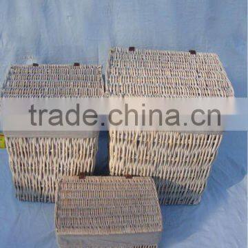 Customized rattan basket with lid