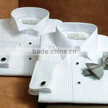 wing evening pleat stud tuxedo shirts