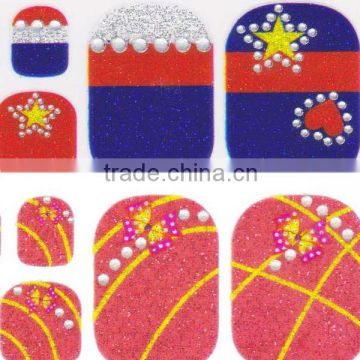 22pcs nail polish sticker toe nail art sticker