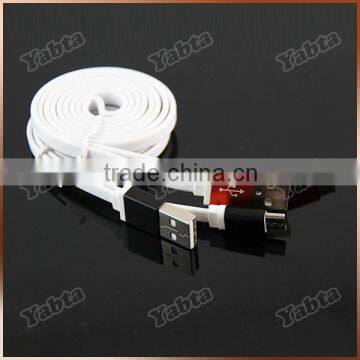 Custom Laser Logo 1M Aluminum Micro USB Cable, Flat 5 Pin Micro USB Data Charging Cable For Samsung photo-2