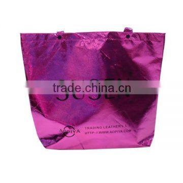 high quality silver metallic non-woven tote (2W-2013)