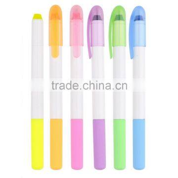 Beautiful color promotional wax crayon highlighter plastic pen