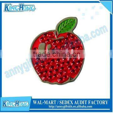 Red apple shape rhinestone golf bracelet ball marker